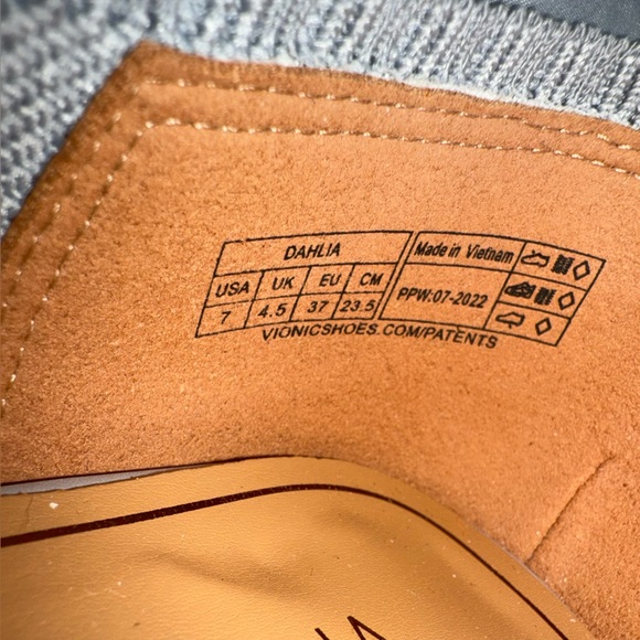 NWOT Vionic Dahlia Grey Knit Pointed Toe Ballet Flats- Smudged - Picture 8 of 8